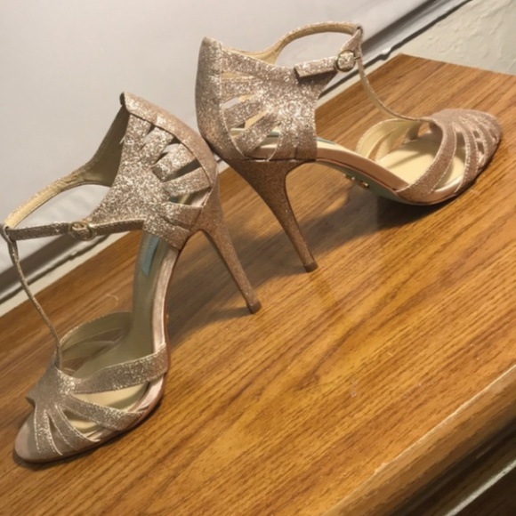 Betsey Johnson Glitter Strappy Sandals - Picture 8 of 9